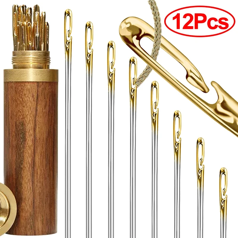 Набор из 12 шт. стальных самовдевающихся игл для шитья с большим ушком для пожилых людей, для ручного шитья, вышивки, DIY и аксессуары для игл для вышивания.
Набор из 12 шт. стальных самовдевающихся игл для шитья с большим ушком для пожилых людей, для ручного шитья, вышивки, DIY и аксессуары для игл для вышивания.