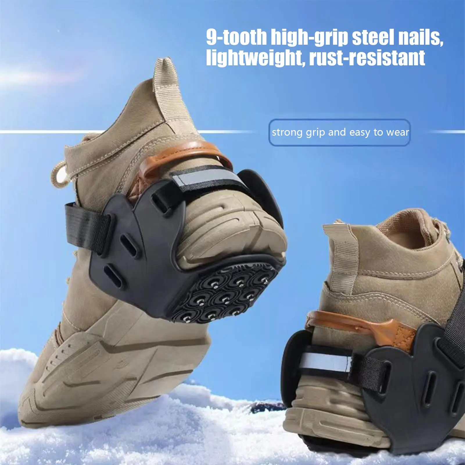 Шипы для обуви для льда, противоскользящие кошки, захваты для снега, тяговые бутсы для зимней прогулки, бега, пешего туризма, скалолазания на открытом воздухе
Шипы для обуви для льда, противоскользящие кошки, захваты для снега, тяговые бутсы для зимней прогулки, бега, пешего туризма, скалолазания на открытом воздухе