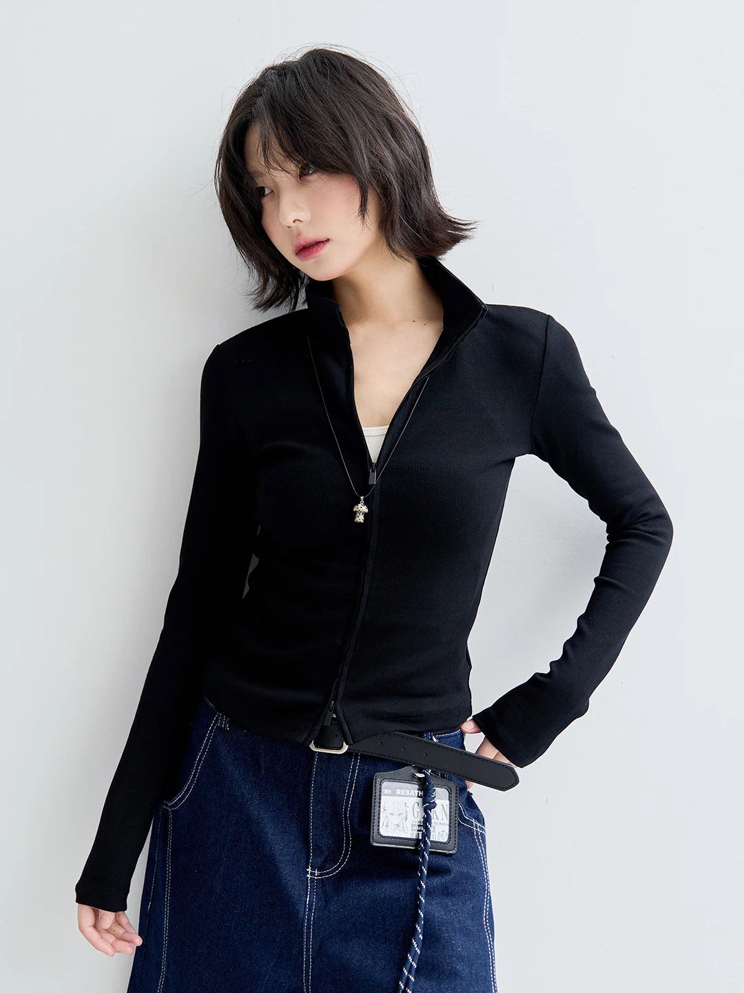 Чистый цветной кардиган на молнии с воротником-стойкой, женский топ на весну и осень, облегающий топ oulder Level
Чистый цветной кардиган на молнии с воротником-стойкой, женский топ на весну и осень, облегающий топ oulder Level