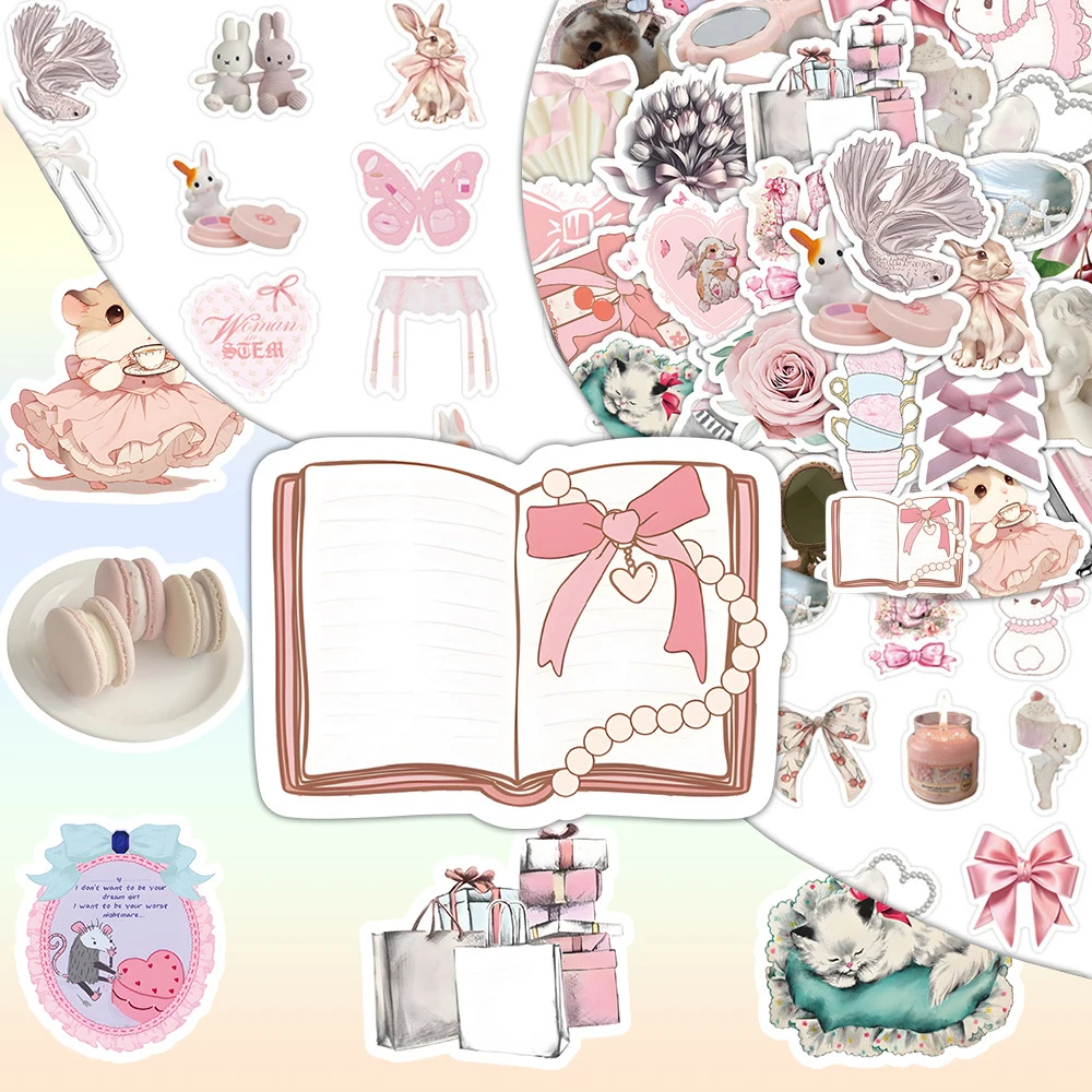 10/30/60pcs Cute Pink Girls Stickers Ins Style Coquette Cartoon Decoration DIY Stationery Laptop Suitcase Aesthetic Decals Toys
10/30/60pcs Cute Pink Girls Stickers Ins Style Coquette Cartoon Decoration DIY Stationery Laptop Suitcase Aesthetic Decals Toys