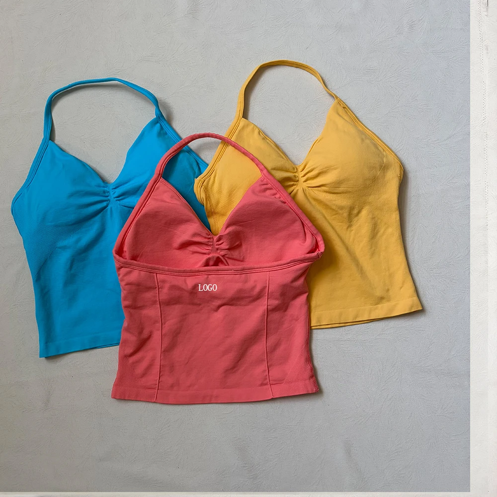 LOGO Fitness Sports Underwear Hanging Halter Strap Vest with Chest Pad Gathering Sports Bra Beauty Back Yoga Clothes
LOGO Fitness Sports Underwear Hanging Halter Strap Vest with Chest Pad Gathering Sports Bra Beauty Back Yoga Clothes