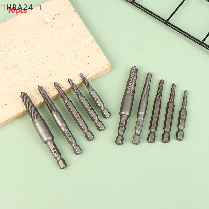 10pcs Hexagonal Shank Broken Head Screw Extractor Screw Broken Head Screwdriver For Taking Out Electric Drill Tool Set
10pcs Hexagonal Shank Broken Head Screw Extractor Screw Broken Head Screwdriver For Taking Out Electric Drill Tool Set