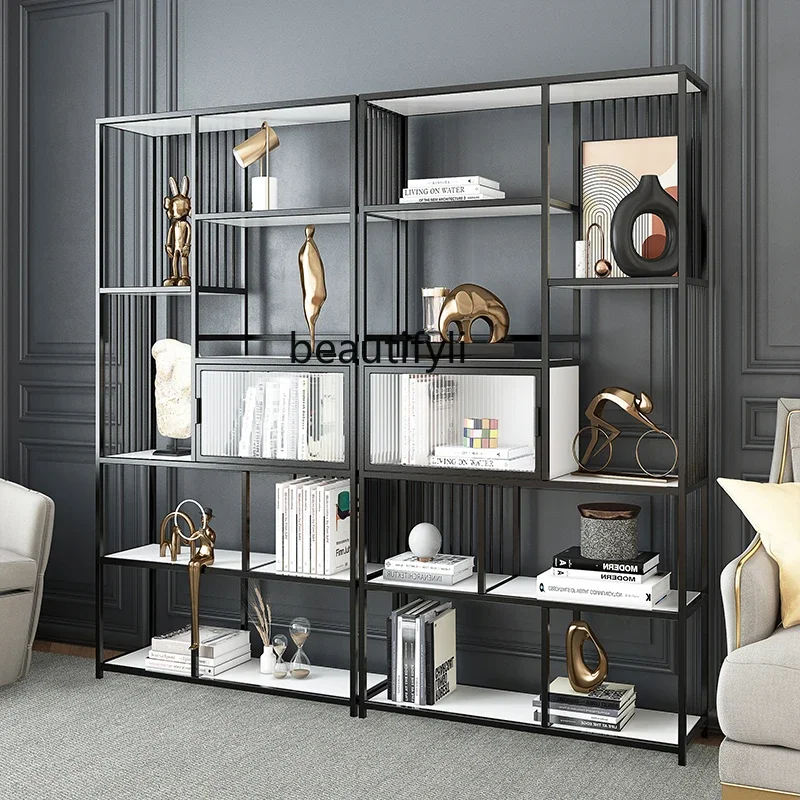 Yh Modern light luxury bookshelf multi-layer home wall display cabinet display, floor-to-ceiling stainless steel metal shelf
Yh Modern light luxury bookshelf multi-layer home wall display cabinet display, floor-to-ceiling stainless steel metal shelf