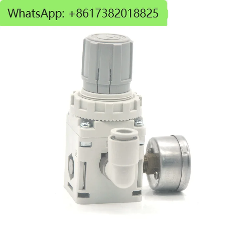 Small pressure reducing valve IRV10-LC08BG elbow type with bracket and pressure gauge
Small pressure reducing valve IRV10-LC08BG elbow type with bracket and pressure gauge