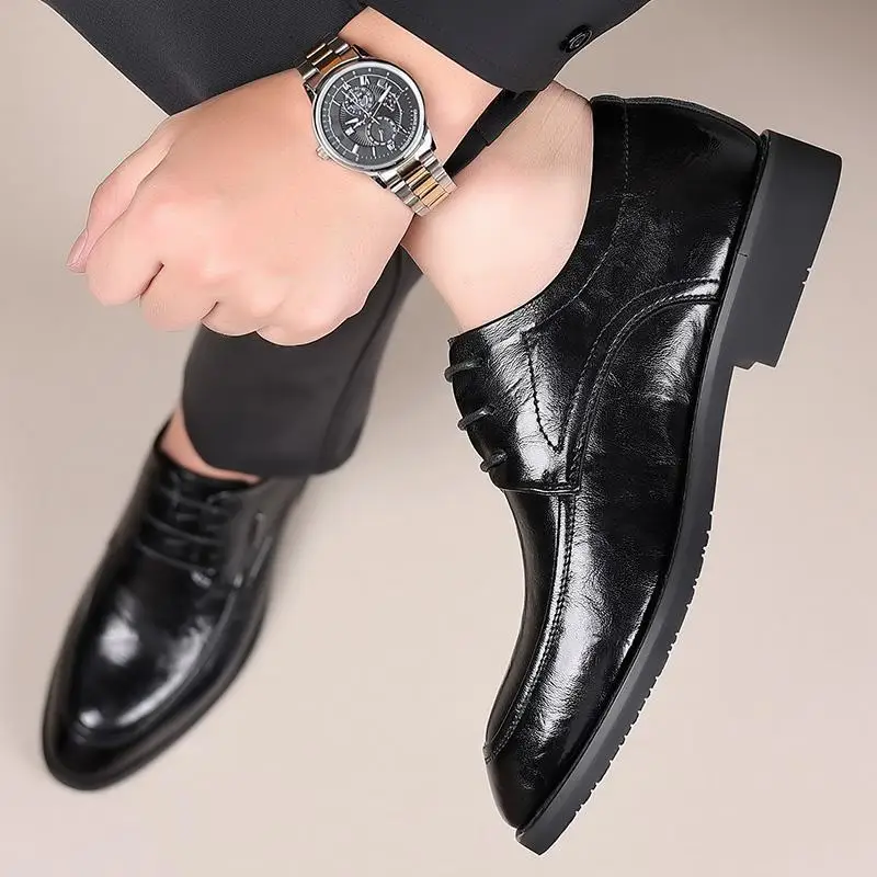 Men's Classic Lace-Up Dress Shoes Wedding Leather Shoes Party Dress Luxury Leather Shoes
Men's Classic Lace-Up Dress Shoes Wedding Leather Shoes Party Dress Luxury Leather Shoes