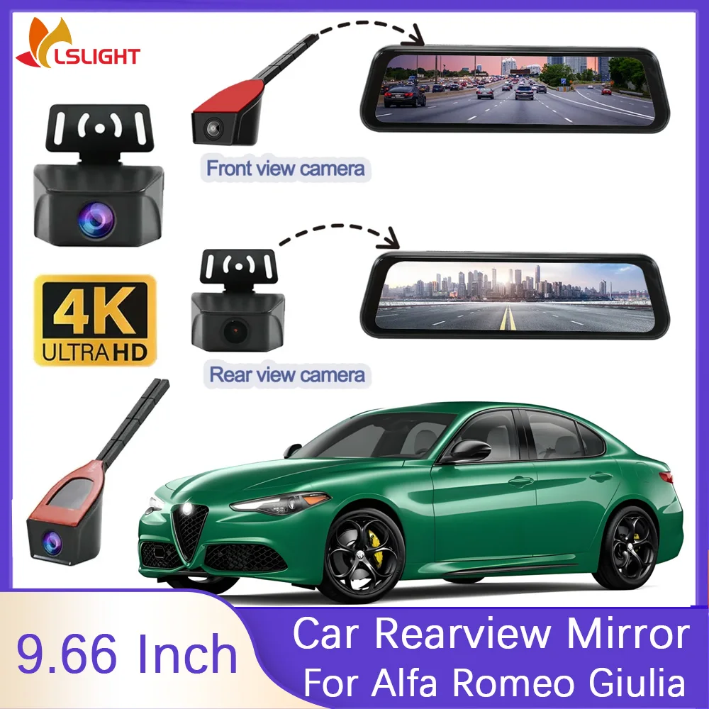 Для Alfa Romeo Giulia 2017-2024 автомобильный видеорегистратор для вождения IPS сенсорный экран видеорегистратор 4K + 1080P зеркало заднего вида с 2 камерой
Для Alfa Romeo Giulia 2017-2024 автомобильный видеорегистратор для вождения IPS сенсорный экран видеорегистратор 4K + 1080P зеркало заднего вида с 2 камерой
