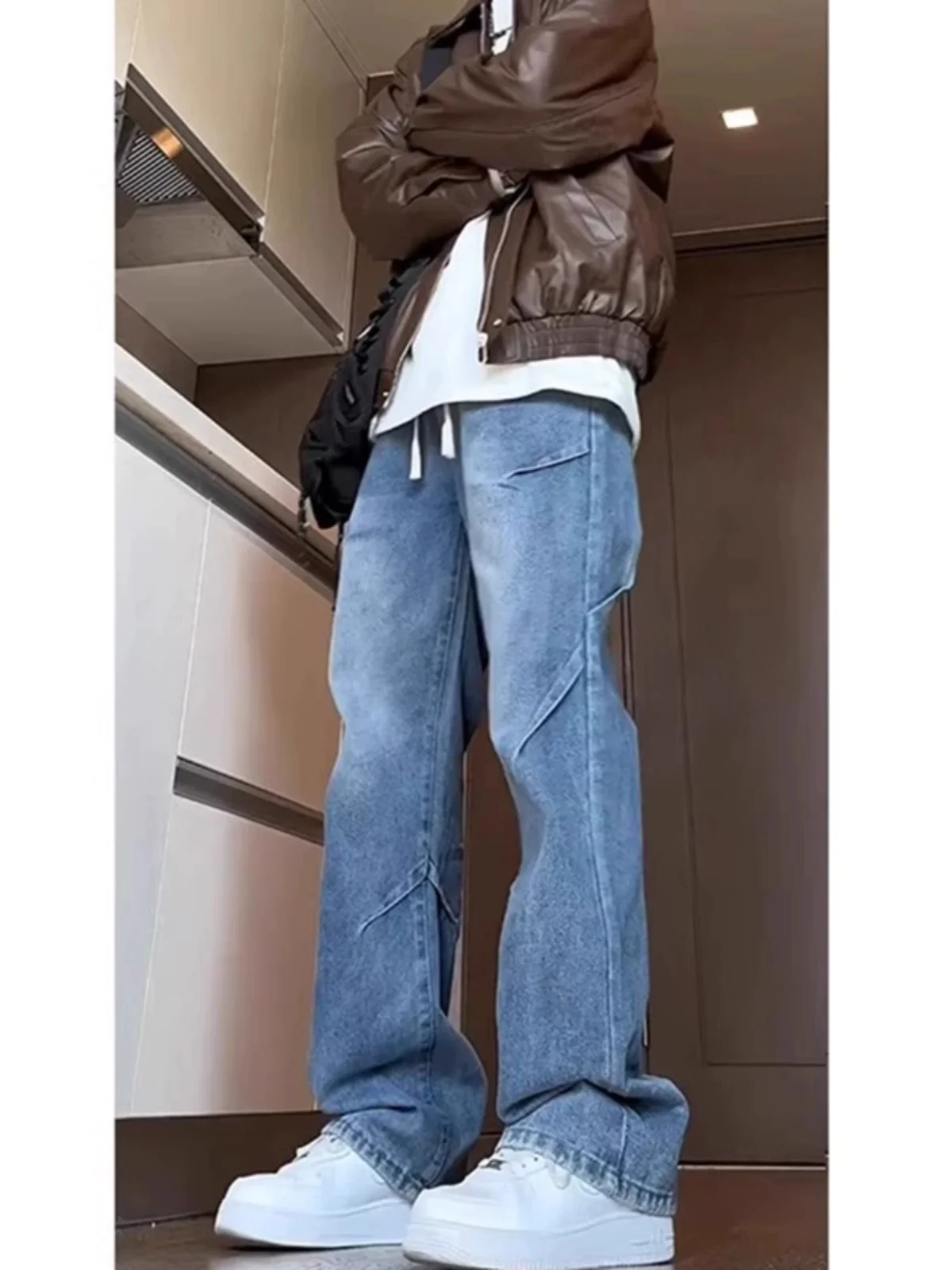 Blue High Waist Thin Men's Jeans Summer 2024 New Sle Wide Leg Dstring Cotton Polyester Blend Moisture ng Straight Cut
Blue High Waist Thin Men's Jeans Summer 2024 New Sle Wide Leg Dstring Cotton Polyester Blend Moisture ng Straight Cut