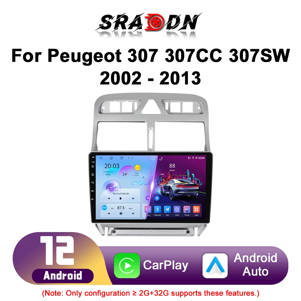 For Peugeot 307 307CC 307SW 2002 - 2013 Car Radio Android Automotive Multimedia Player GPS Navigation Carplay Screen Auto Stereo
For Peugeot 307 307CC 307SW 2002 - 2013 Car Radio Android Automotive Multimedia Player GPS Navigation Carplay Screen Auto Stereo