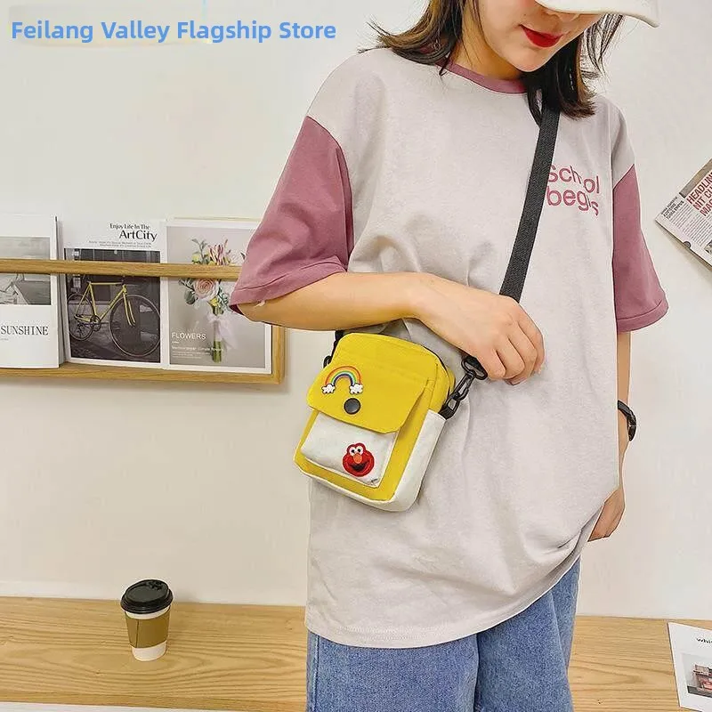 New 2026 Sesame Street Canvas Crossbody Bag Women's Sweet Single Shoulder Student Bag Casual Simple Style Soft PU Leather
New 2026 Sesame Street Canvas Crossbody Bag Women's Sweet Single Shoulder Student Bag Casual Simple Style Soft PU Leather