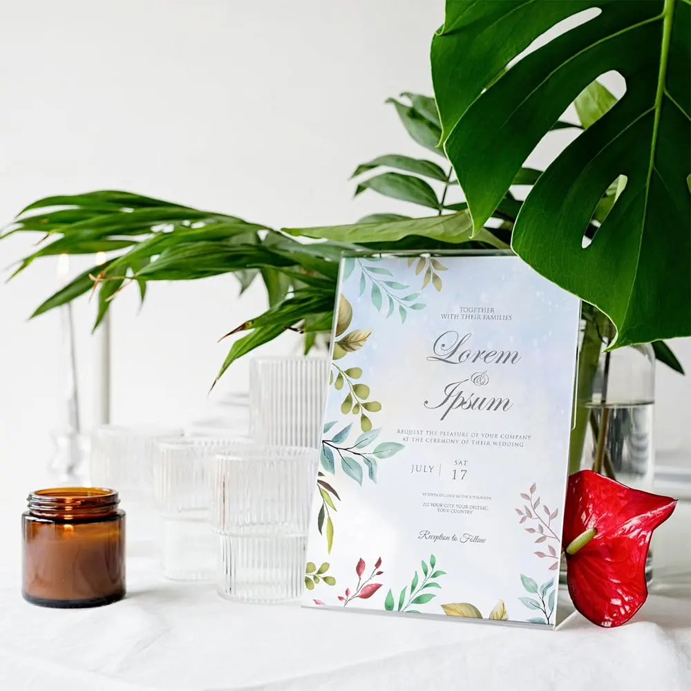 6pcs 4×6 inch acrylic inclined vertical stands, small desktop display stands, suitable for menus and promotional card displays.
6pcs 4×6 inch acrylic inclined vertical stands, small desktop display stands, suitable for menus and promotional card displays.