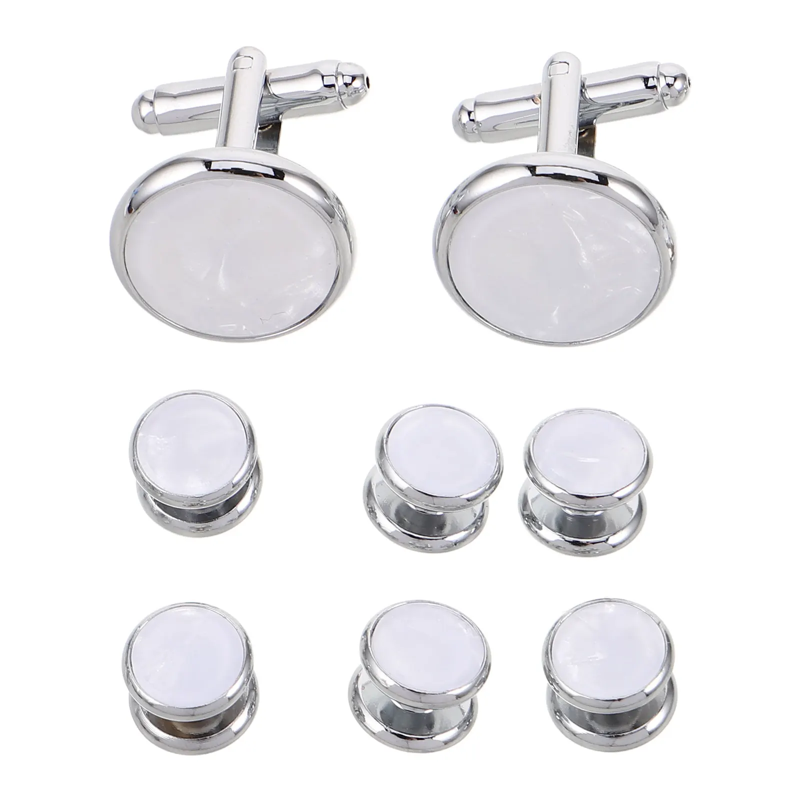 1Set Men's Cuff Links and Shirt Studs Set Round Drip Oil Shell Enamel for French Cuff Shirts Tuxedo Wedding Groom Business Wear
1Set Men's Cuff Links and Shirt Studs Set Round Drip Oil Shell Enamel for French Cuff Shirts Tuxedo Wedding Groom Business Wear