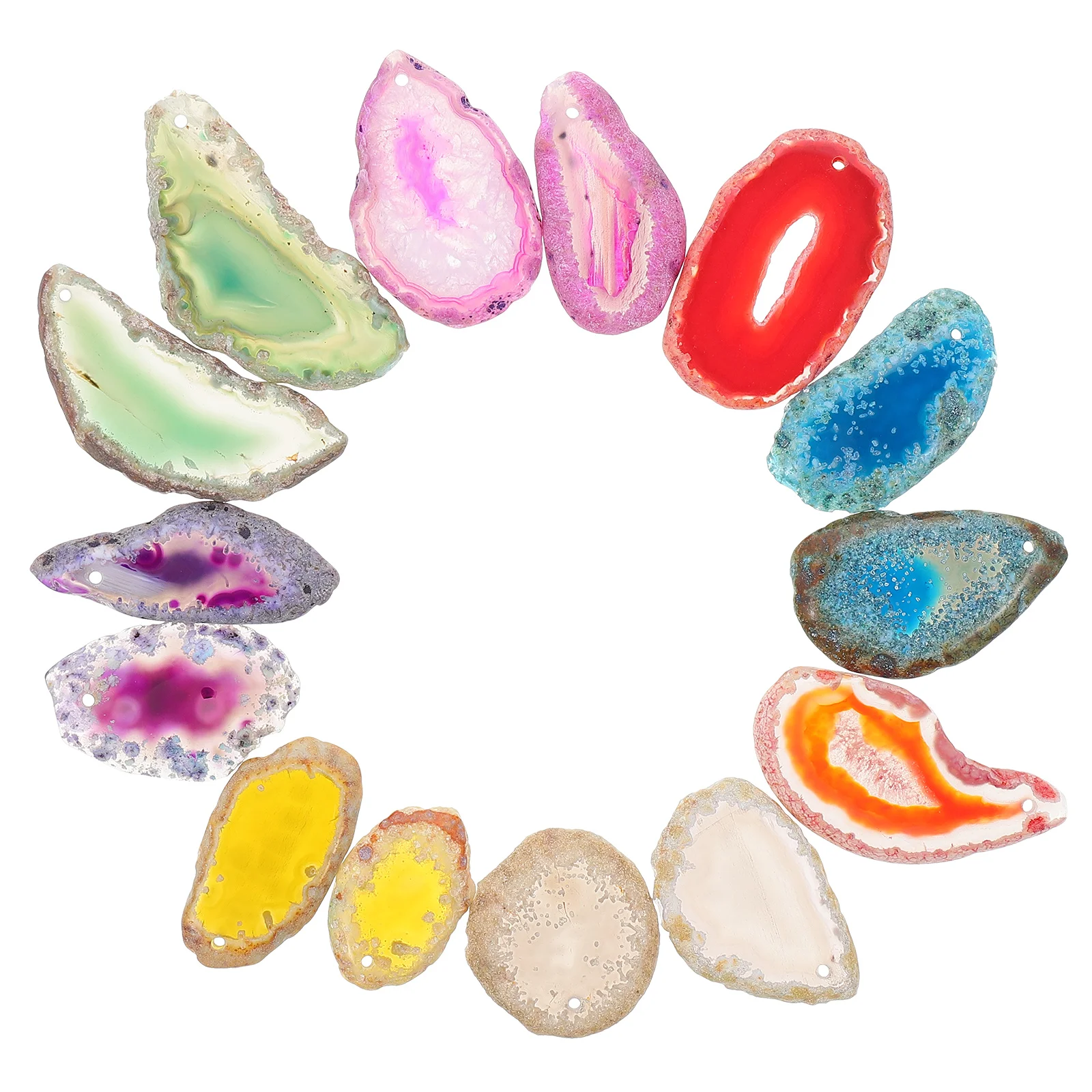 14 Pcs Natural Colorful Agate Slices Yellow Red Green Gray Rose 2 Each Polished Jewelry Craft Pendant Beads
14 Pcs Natural Colorful Agate Slices Yellow Red Green Gray Rose 2 Each Polished Jewelry Craft Pendant Beads