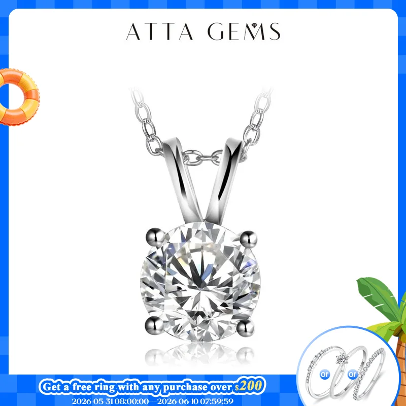 ATTAGEMS 2Carat 8.0mm Real Moissanite Pendant Necklace For Women 100% 925 Sterling Silver Wedding Party Bridal Fine Jewelry
ATTAGEMS 2Carat 8.0mm Real Moissanite Pendant Necklace For Women 100% 925 Sterling Silver Wedding Party Bridal Fine Jewelry