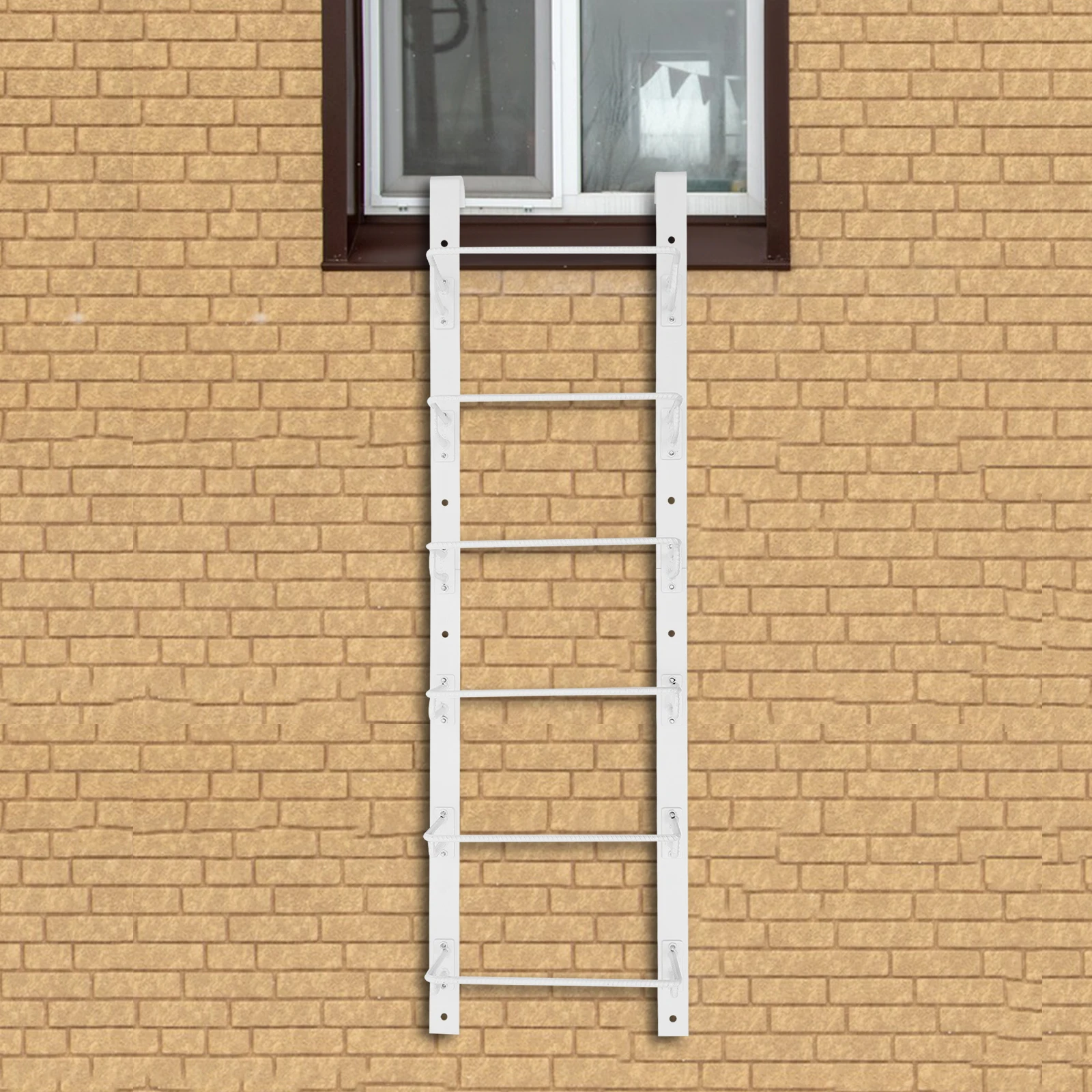 661lbs Window Well Ladder, Heavy Duty Escape Ladder for Basement, Anti-Slip 6-Step Egress Ladder with Hooks for Home
661lbs Window Well Ladder, Heavy Duty Escape Ladder for Basement, Anti-Slip 6-Step Egress Ladder with Hooks for Home