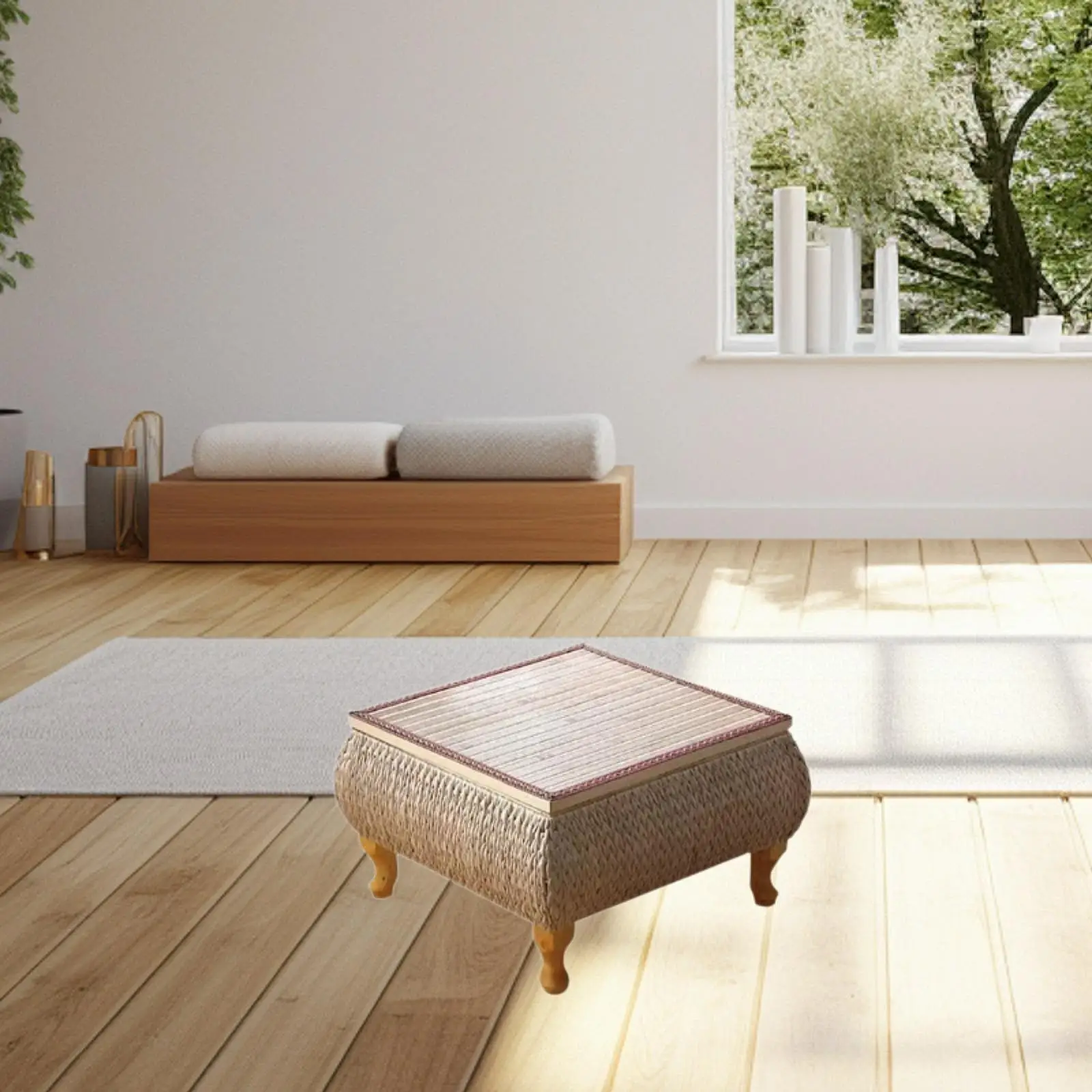 Rattan Coffee Table Floor Table Vintage Design End Table Tatami Tea Table for Farmhouse Porch Home Dining Room Living Room
Rattan Coffee Table Floor Table Vintage Design End Table Tatami Tea Table for Farmhouse Porch Home Dining Room Living Room