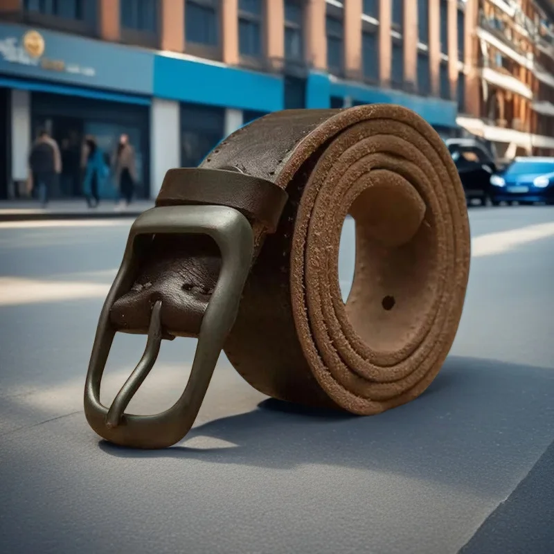 Korean-style retro denim button-fastened leather belt for professional business use, adjustable men's waistband
Korean-style retro denim button-fastened leather belt for professional business use, adjustable men's waistband