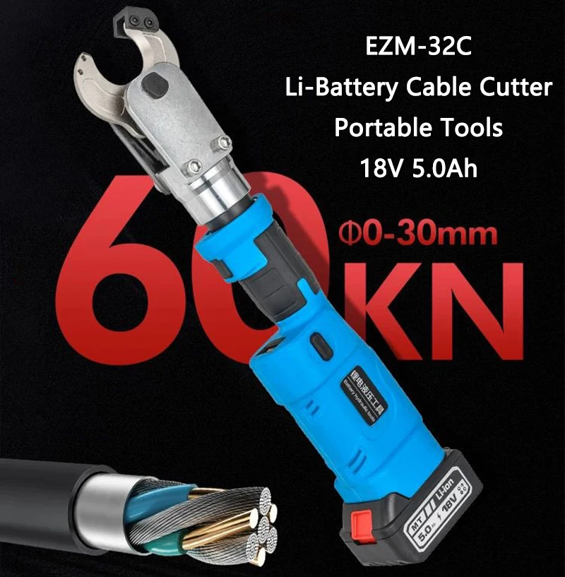 Portable Cable Cutting Tools Electric Hydraulic Cable Cutter EZM-32C Copper Aluminum Cable Shear Small Cable Scissors
Portable Cable Cutting Tools Electric Hydraulic Cable Cutter EZM-32C Copper Aluminum Cable Shear Small Cable Scissors