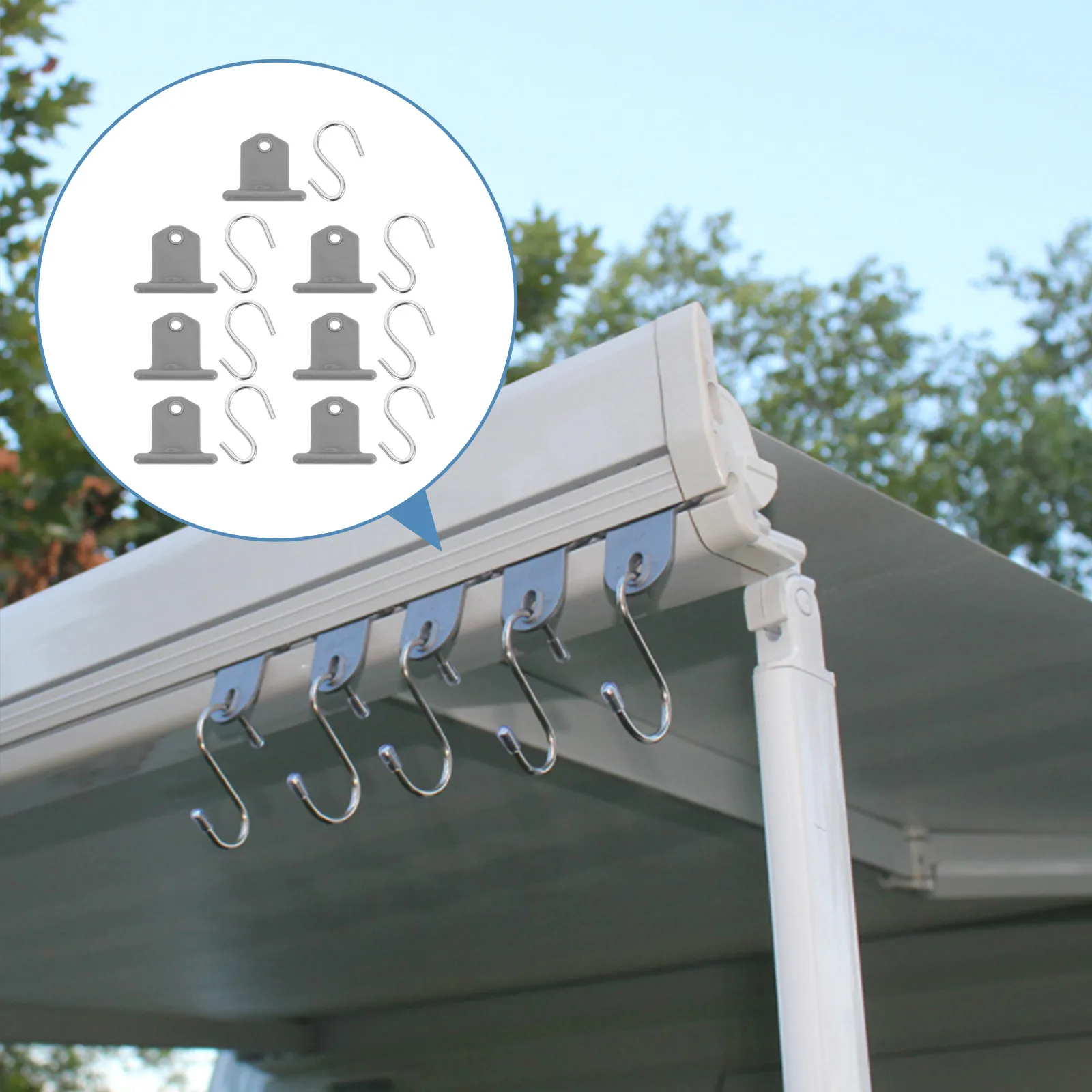 7pcs Rv Awning Hook Grey S-Shape Heavy Duty Camping Accessories Portable Awning Hangers Replacement For Motorhome Caravans
7pcs Rv Awning Hook Grey S-Shape Heavy Duty Camping Accessories Portable Awning Hangers Replacement For Motorhome Caravans
