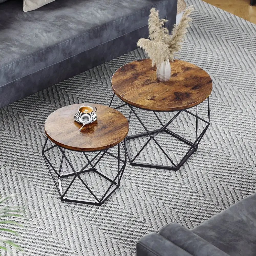 Small Coffee Table Set Of 2 Round Coffee Table With Steel Frame Side End Table For Living Room Bedroom Office
Small Coffee Table Set Of 2 Round Coffee Table With Steel Frame Side End Table For Living Room Bedroom Office