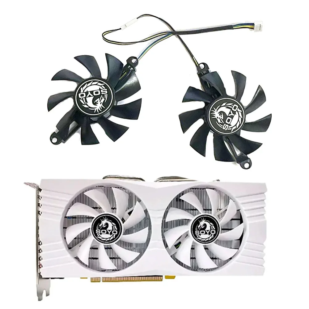 New GPU 75MM 4PIN RX580 replacement fan for SOYO AMD RX580 8GB graphics card gaming GDDR5 256-bit graphics card fan replacement
New GPU 75MM 4PIN RX580 replacement fan for SOYO AMD RX580 8GB graphics card gaming GDDR5 256-bit graphics card fan replacement