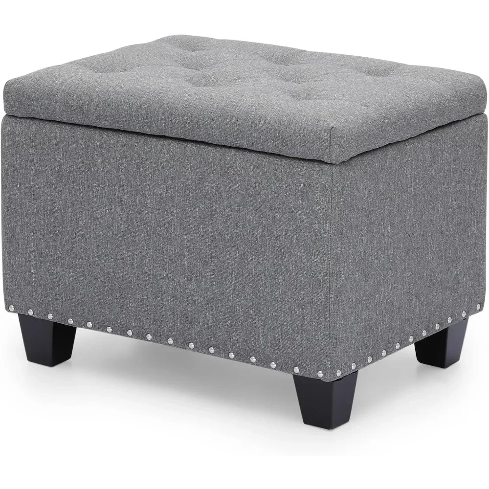 25" Linen Storage Ottoman - Upholstered Footstool with Hinged Lid, for Living Room, Bedroom, Entryway, 600 lbs Load
25" Linen Storage Ottoman - Upholstered Footstool with Hinged Lid, for Living Room, Bedroom, Entryway, 600 lbs Load