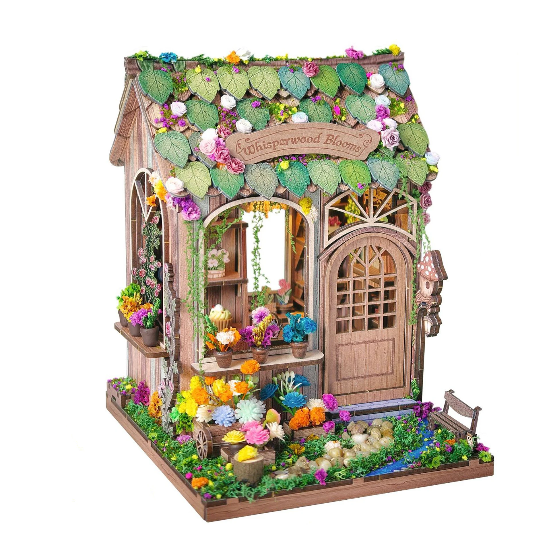 DIY Wooden Whisperwood Blooms Flower Cottage Miniature Model Kits With Furniture Lights Dollhouse for Friends Birthday Gifts
DIY Wooden Whisperwood Blooms Flower Cottage Miniature Model Kits With Furniture Lights Dollhouse for Friends Birthday Gifts