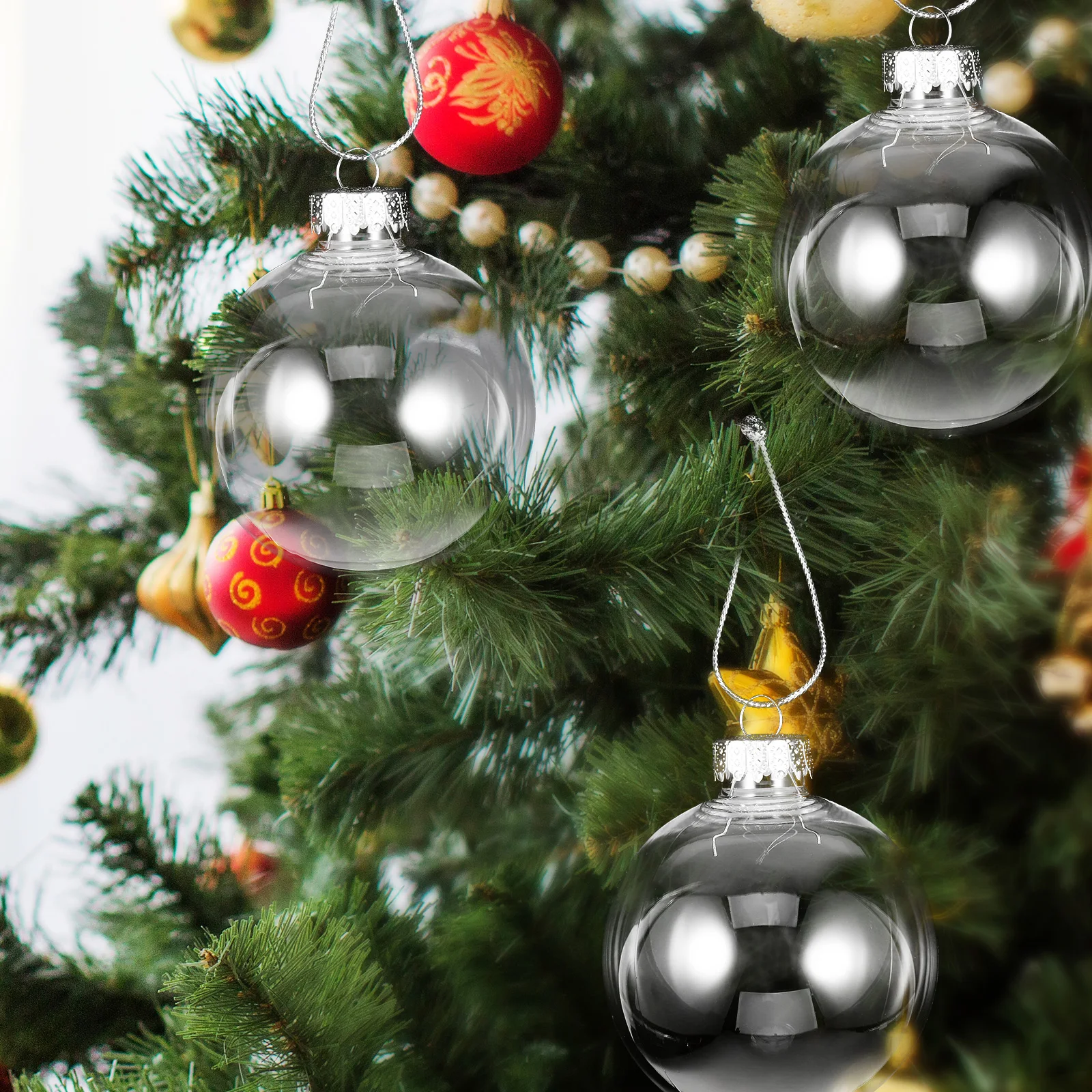 8cm Transparent Pendant Decor 20pcs Christmas Hanging Balls for Xmas Tree Party Home DIY Ornament New Year Gift Noel Decoration
8cm Transparent Pendant Decor 20pcs Christmas Hanging Balls for Xmas Tree Party Home DIY Ornament New Year Gift Noel Decoration