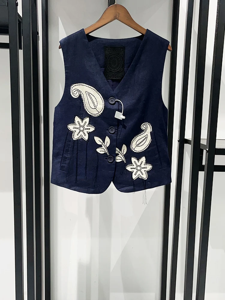 Early Spring Comfortable Cotton Linen Blend Women's Vest Versatile Patchwork Embroidery Tassel V-Neck French Style Outerwear
Early Spring Comfortable Cotton Linen Blend Women's Vest Versatile Patchwork Embroidery Tassel V-Neck French Style Outerwear