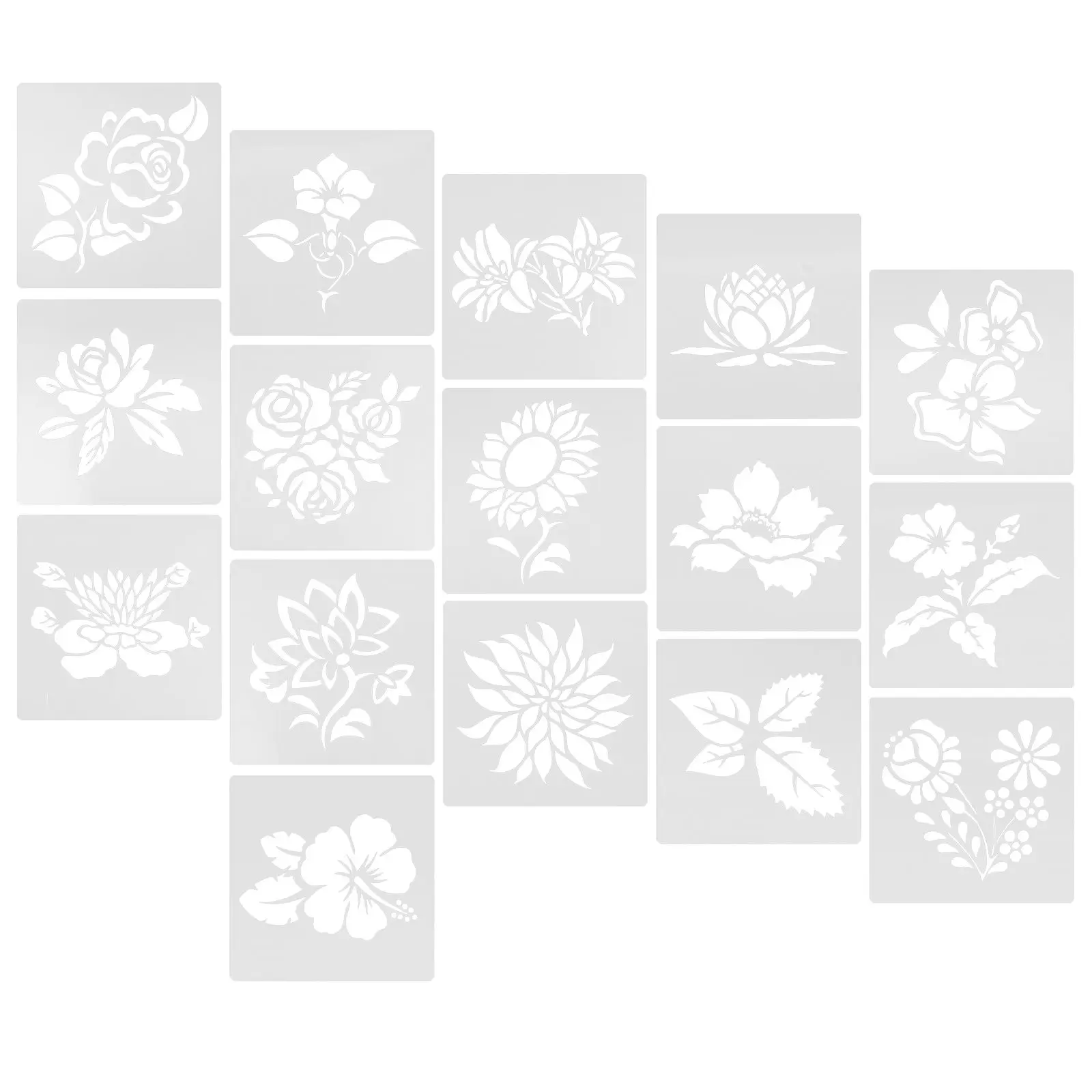 16 Pcs H Drawn Floral Stencils Hollow Templates Wall Fence Outdoors Reusable PET Material Craft Painting Diy Decorations
16 Pcs H Drawn Floral Stencils Hollow Templates Wall Fence Outdoors Reusable PET Material Craft Painting Diy Decorations