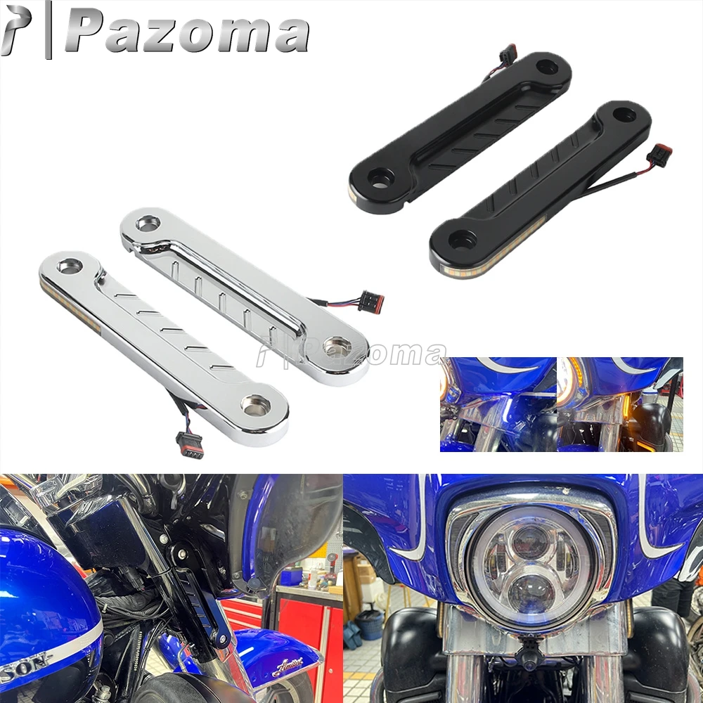 Лампа вилки мотоцикла для Harley Touring Electra Glide FLHTK FLHTKSE Road King Street Glide Flush Fork, кронштейн для указателей поворота
Лампа вилки мотоцикла для Harley Touring Electra Glide FLHTK FLHTKSE Road King Street Glide Flush Fork, кронштейн для указателей поворота