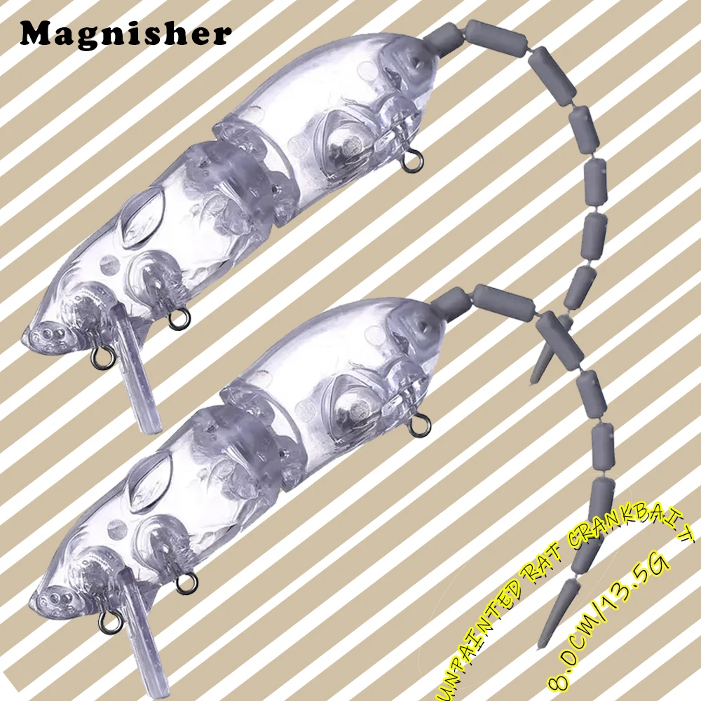 Magnisher 5PCS/LOT Unpainted Rat Swimbait 8cm 13.5g Floating Hard Bait DIY Fishing Lures Blanks Crankbait Jointed Lure Tackle
Magnisher 5PCS/LOT Unpainted Rat Swimbait 8cm 13.5g Floating Hard Bait DIY Fishing Lures Blanks Crankbait Jointed Lure Tackle