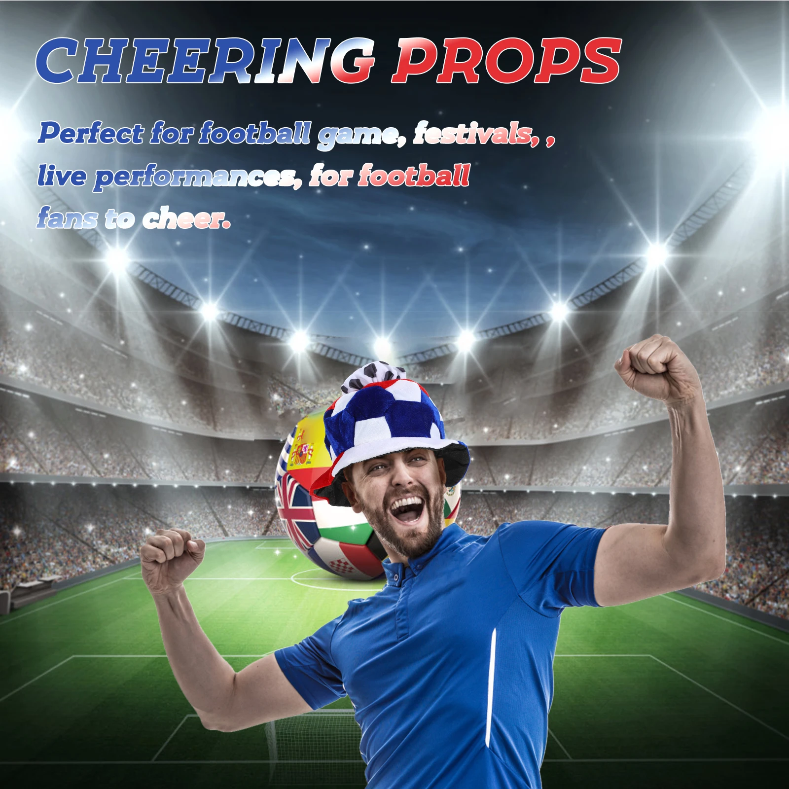 Funny Football Cap Soccer Game Hat Lightweight Breathable Sports Fans Party Cheering Head Decor Casual Outfits Match
Funny Football Cap Soccer Game Hat Lightweight Breathable Sports Fans Party Cheering Head Decor Casual Outfits Match