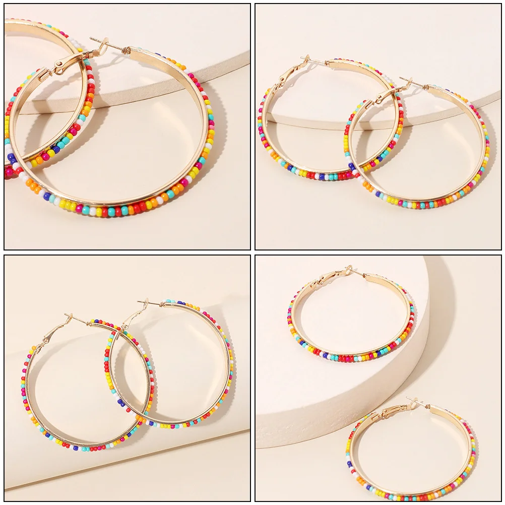 1Pair Bohemian Ethnic Style Round Earrings Stylish Women Elegant Ear Jewelries Female Fashionable Ear Rings Decoration
1Pair Bohemian Ethnic Style Round Earrings Stylish Women Elegant Ear Jewelries Female Fashionable Ear Rings Decoration