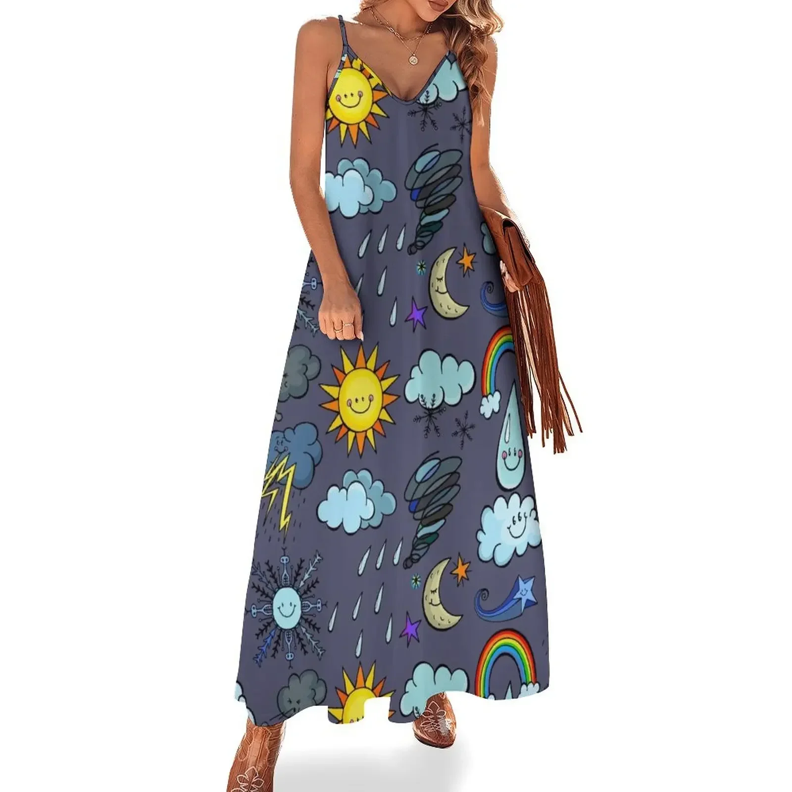 Weather Doodles Sleeveless Dress party dresses women Women's dress Woman fashion cocktail dresses Dress
Weather Doodles Sleeveless Dress party dresses women Women's dress Woman fashion cocktail dresses Dress