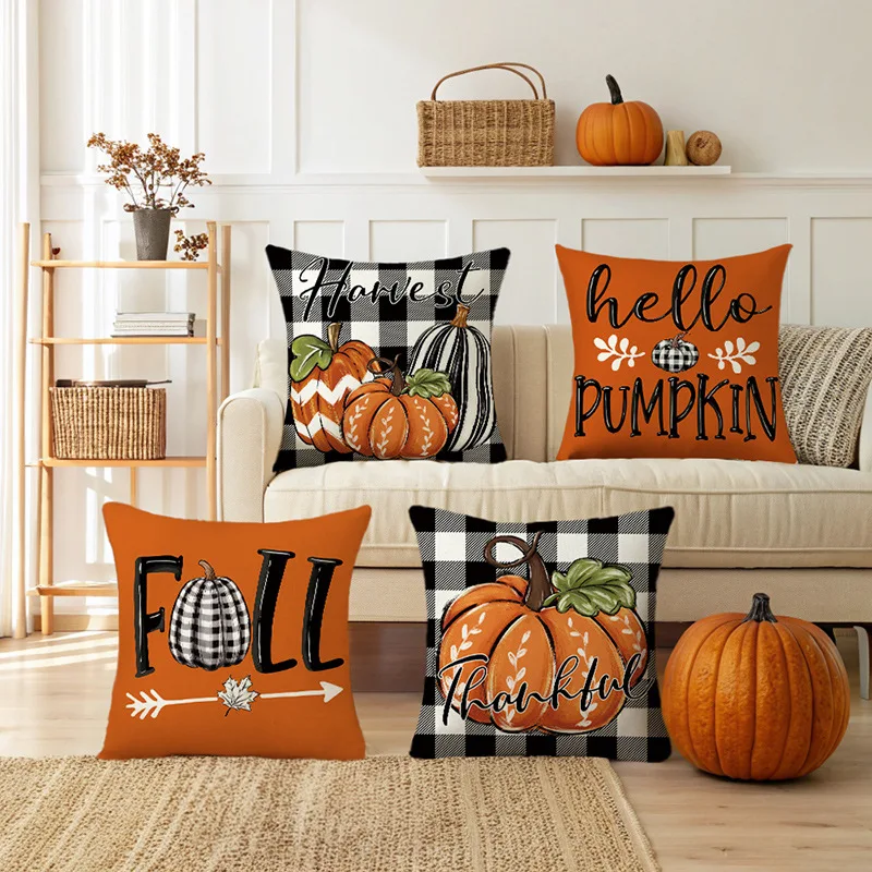 Fall Pillow Covers 45x45cm Set of 4 Thanksgiving Farmhouse Pillows Cases Thankful Autumn Throw Cushion Case for Home Decor
Fall Pillow Covers 45x45cm Set of 4 Thanksgiving Farmhouse Pillows Cases Thankful Autumn Throw Cushion Case for Home Decor