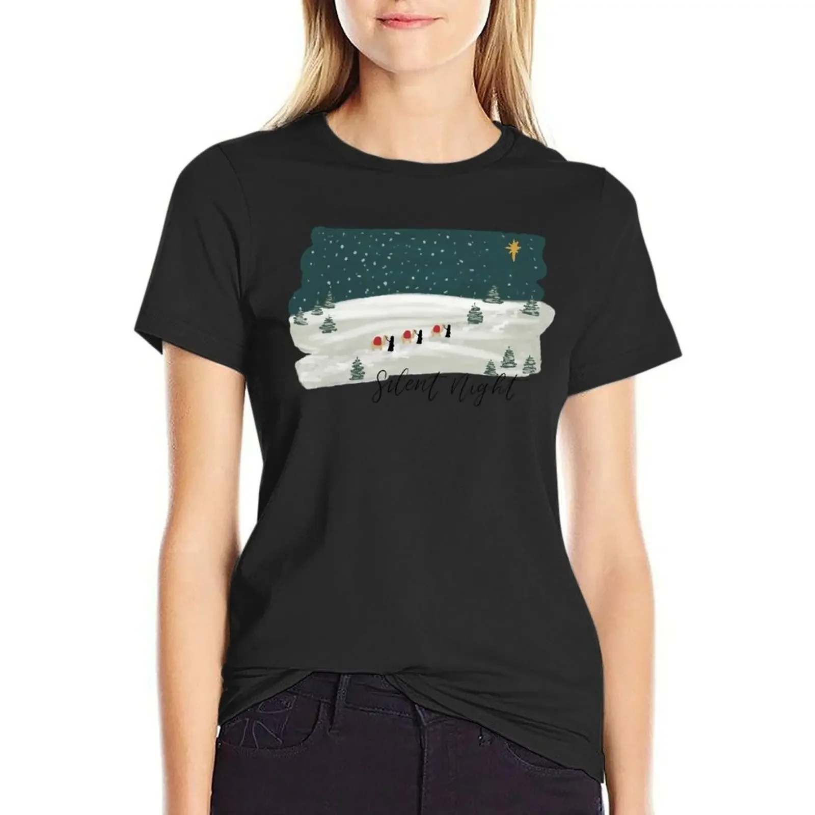 Silent Night Winter Christmas Scene Digital T-Shirt kawaii clothes tops graphics vintage clothes t-shirt dress for Women long
Silent Night Winter Christmas Scene Digital T-Shirt kawaii clothes tops graphics vintage clothes t-shirt dress for Women long