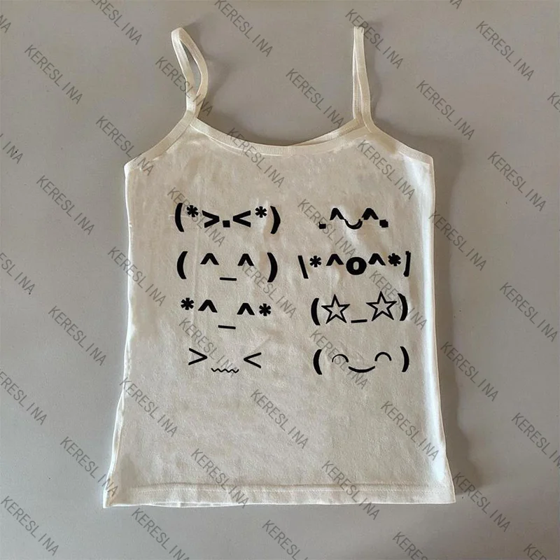 Harajuku Y2K women's sleeveless camisole top Vintage streetwear fashion casual kawaii ummer slim Chic women crop tops Emo-Girls
Harajuku Y2K women's sleeveless camisole top Vintage streetwear fashion casual kawaii ummer slim Chic women crop tops Emo-Girls