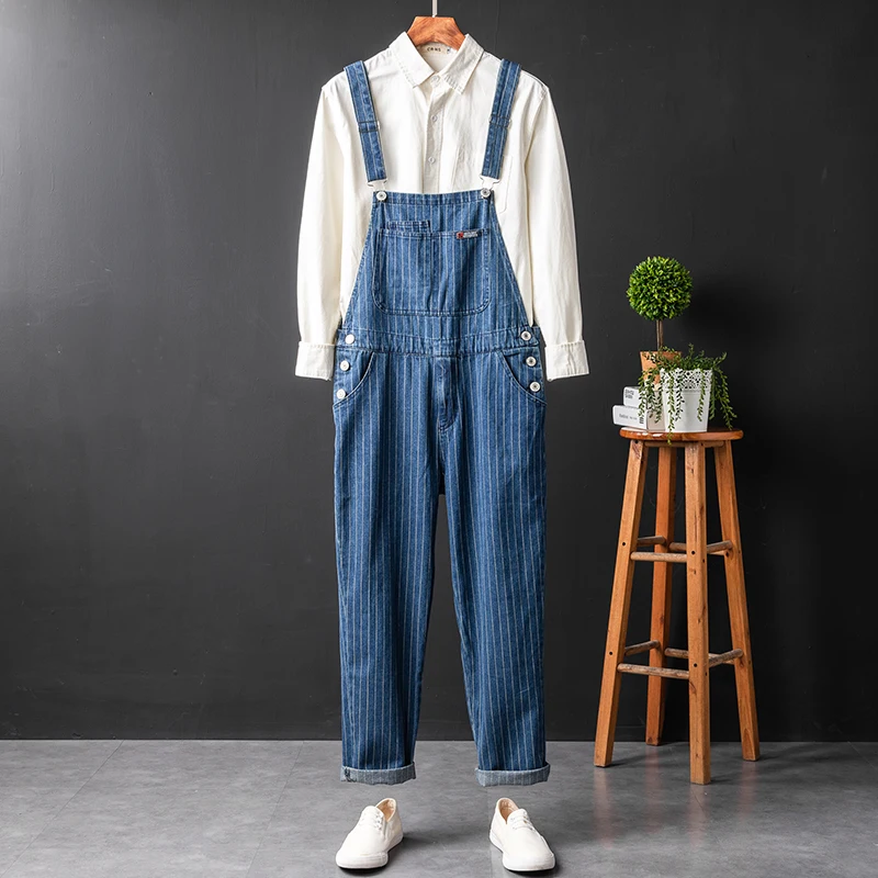 Retro Motorcycle Workwear Jeans Men's Overalls Japanese Style Weathered Stripes Versatile Straight Leg Couple's Overalls Blue
Retro Motorcycle Workwear Jeans Men's Overalls Japanese Style Weathered Stripes Versatile Straight Leg Couple's Overalls Blue