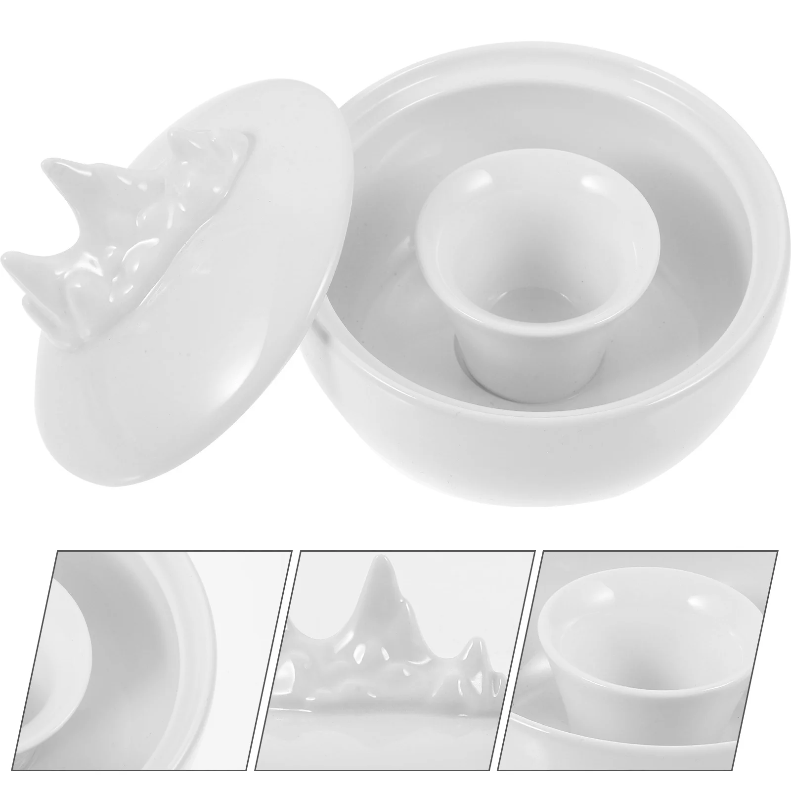 Ceramic Preserve Covered Inkslab Ink Holder for Drawing Writing Calligraphy Chinese Grinding Painting Ink Saucer 
Ceramic Preserve Covered Inkslab Ink Holder for Drawing Writing Calligraphy Chinese Grinding Painting Ink Saucer