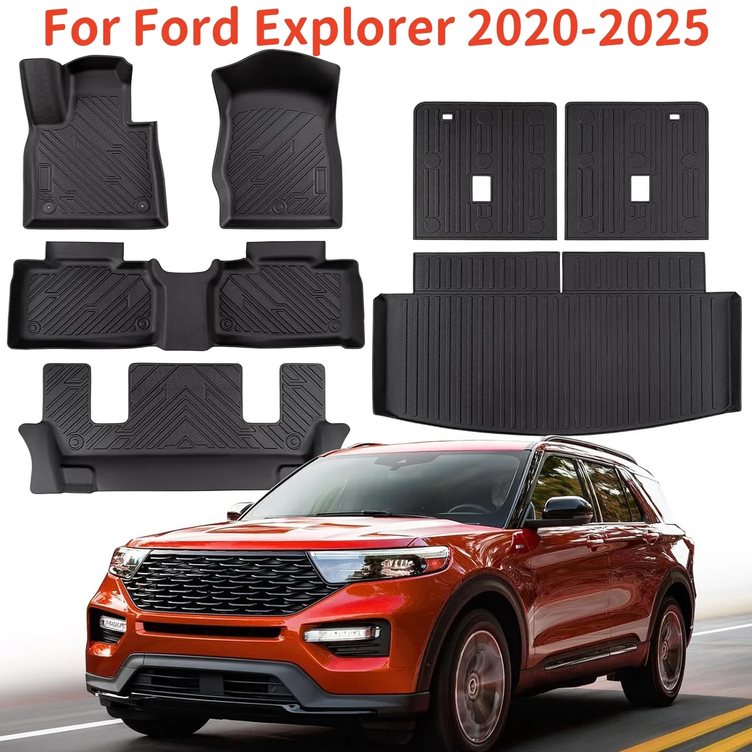 Для Ford Explorer 2020-2025 Коврики и коврик в багажник из ТПЭ, всепогодные вкладыши для багажника Коврики для спинки TPE Heavy Duty Pad
Для Ford Explorer 2020-2025 Коврики и коврик в багажник из ТПЭ, всепогодные вкладыши для багажника Коврики для спинки TPE Heavy Duty Pad