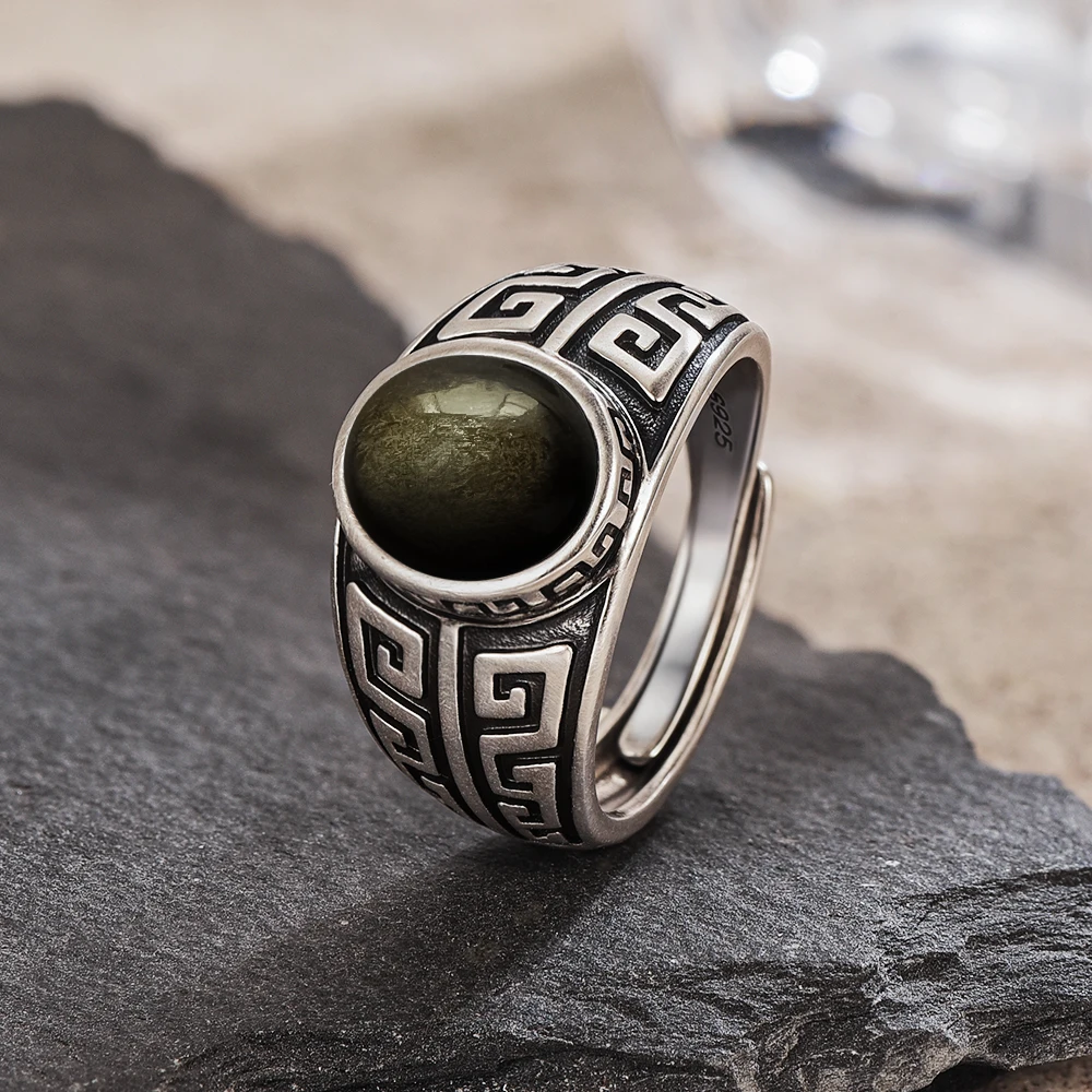 Винтажные кольца из стерлингового серебра 925 пробы с натуральным золотым обсидианом, ретро-серебряные овальные кольца 8*10 мм, черные кольца, кольца с хвостом тигрового глаза для мужчин
Винтажные кольца из стерлингового серебра 925 пробы с натуральным золотым обсидианом, ретро-серебряные овальные кольца 8*10 мм, черные кольца, кольца с хвостом тигрового глаза для мужчин