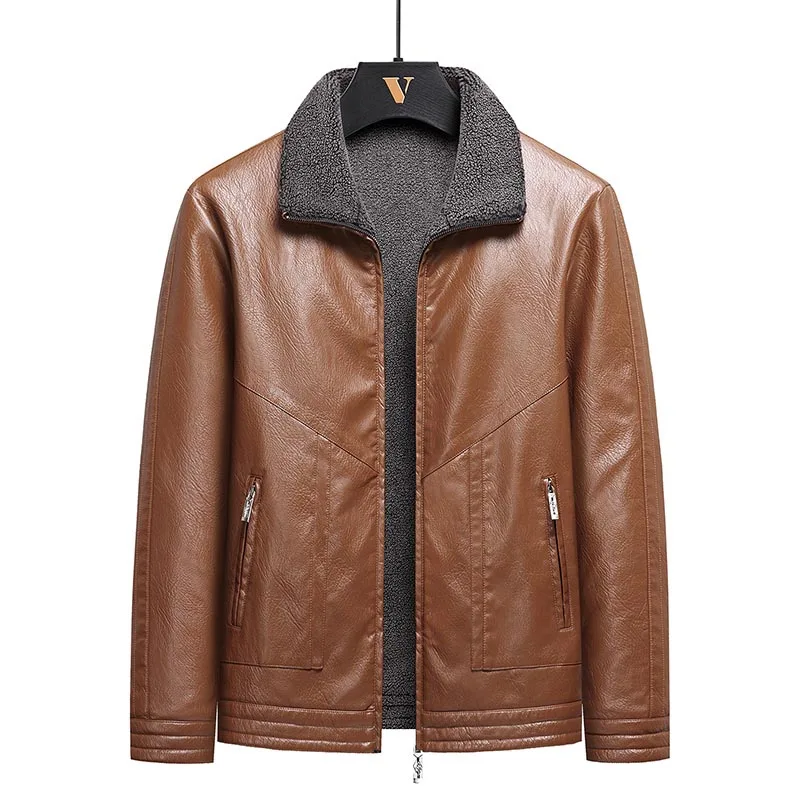 Men's Outdoor Thickened Windproof PU Leather Jacket Autumn Winter Fleece Thick Jacket Trend Handsome Men Clothes Large Size
Men's Outdoor Thickened Windproof PU Leather Jacket Autumn Winter Fleece Thick Jacket Trend Handsome Men Clothes Large Size