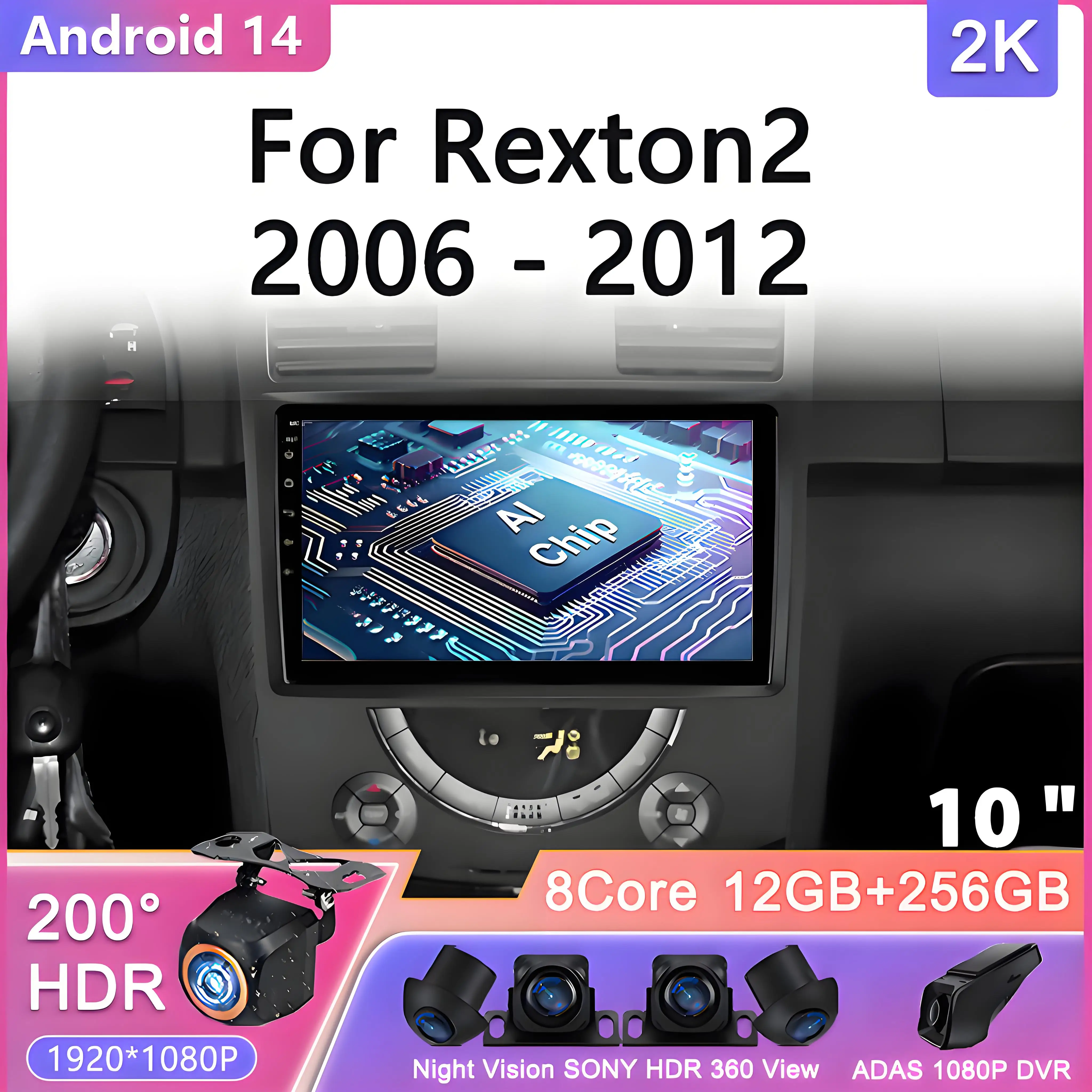 Android 14 For SsangYong Rexton Y250 II 2 2006 - 2012 Car Player Navigation GPS Multimedia Auto Radio Stereo BT Stereo Radio
Android 14 For SsangYong Rexton Y250 II 2 2006 - 2012 Car Player Navigation GPS Multimedia Auto Radio Stereo BT Stereo Radio