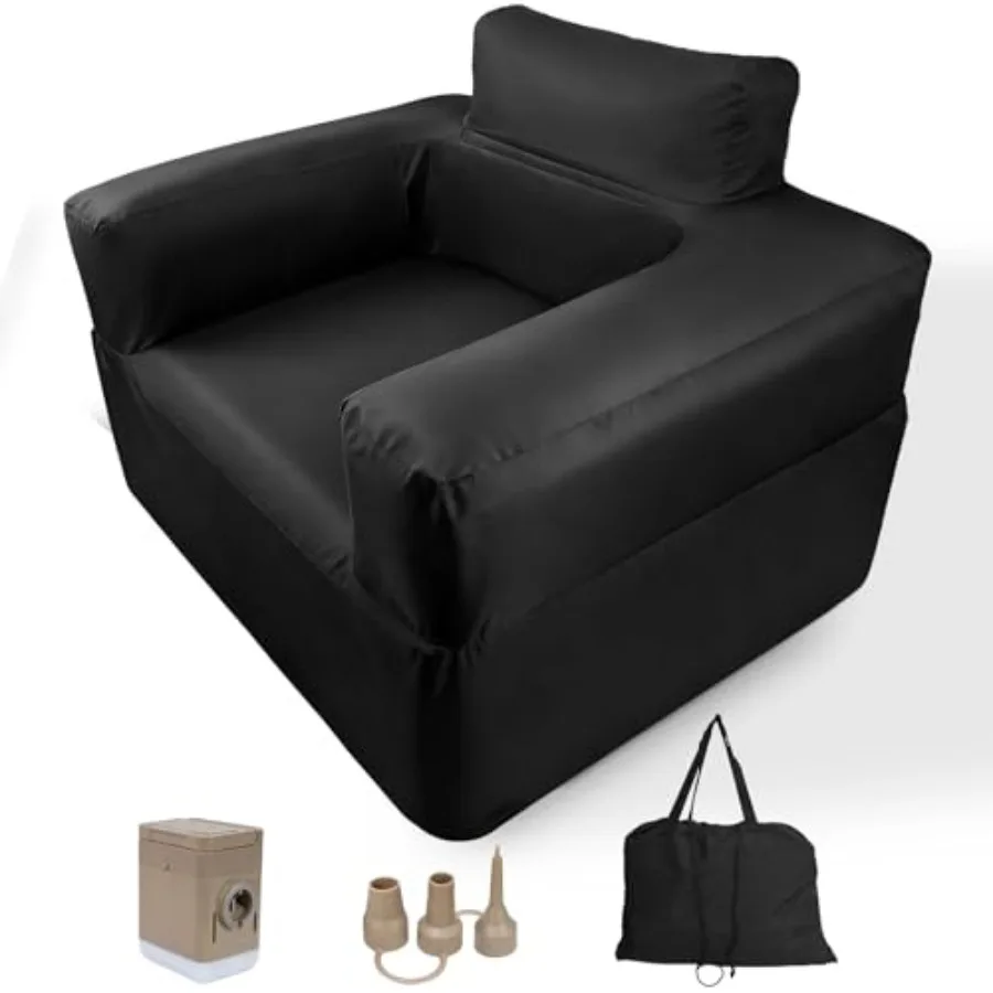 Inflatable Chair for Camping: Waterproof PVC, Gray, Built-in Pump for Quick Inflation Portability
Inflatable Chair for Camping: Waterproof PVC, Gray, Built-in Pump for Quick Inflation Portability