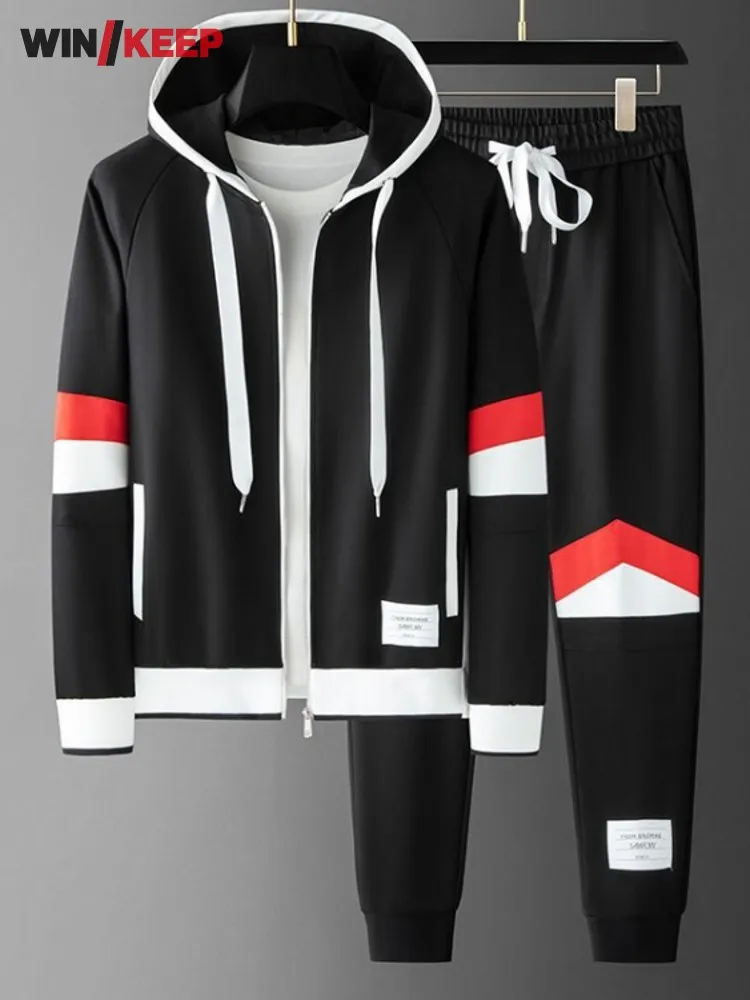 Spring New Mens Mixed Colors Hooded Sweatshirt Pants Two Piece Set Outdoor Sport Running Set Gym Fitness Jogging Tracksuit 5XL
Spring New Mens Mixed Colors Hooded Sweatshirt Pants Two Piece Set Outdoor Sport Running Set Gym Fitness Jogging Tracksuit 5XL
