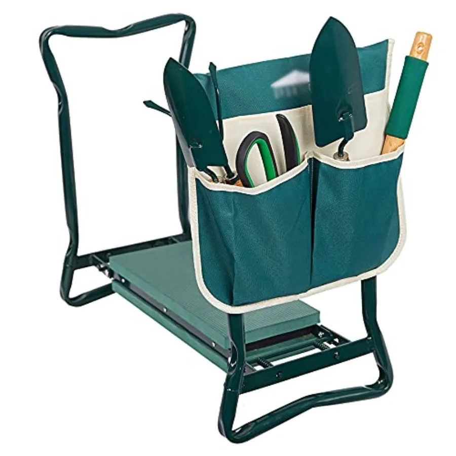 Folding Garden Kneeler Seat Portable Bench Stool with Soft Kneeling Foam Pad and Tool Pouch for Gardening Fishing in Green
Folding Garden Kneeler Seat Portable Bench Stool with Soft Kneeling Foam Pad and Tool Pouch for Gardening Fishing in Green