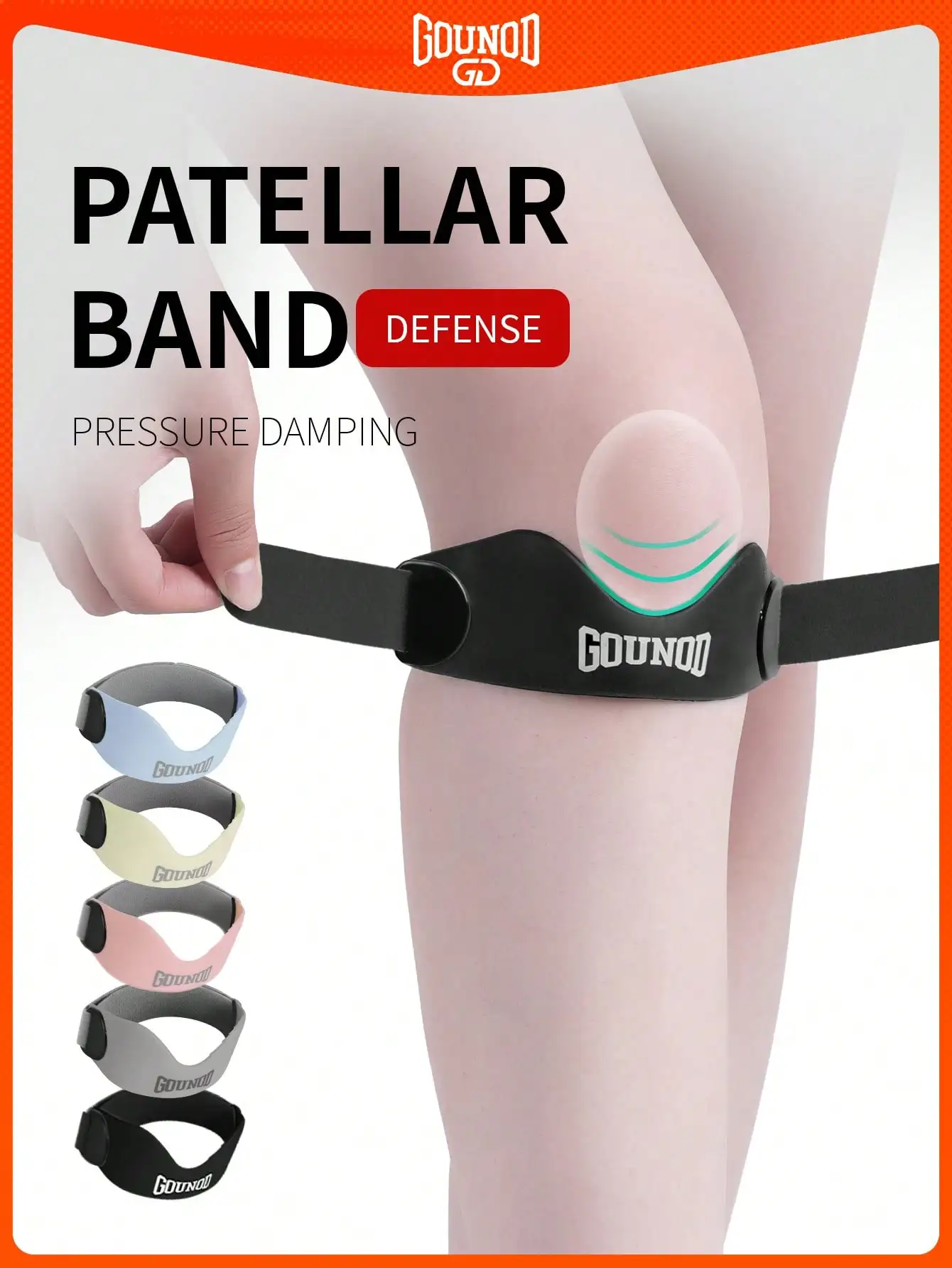 GOUNOD 1PC Silicone Knee Support Strap - Easy-To-Use Patella Stabilizer For Sports, Gym & Daily Wear, Available In Black, Gray, Pink, Blue, Comfortable Fit Versatile Knee Strap.
GOUNOD 1PC Silicone Knee Support Strap - Easy-To-Use Patella Stabilizer For Sports, Gym & Daily Wear, Available In Black, Gray, Pink, Blue, Comfortable Fit Versatile Knee Strap.