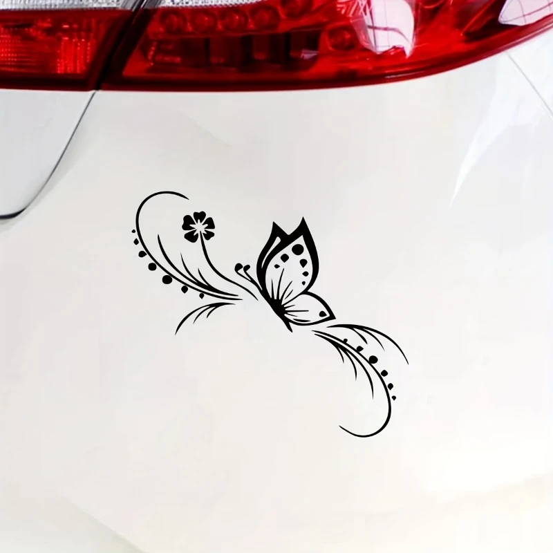 Elegant Butterfly Flower Vine Car Vinyl Decal, Minimalist Floral Swirl Art Waterproof Vehicle Body Exterior Window Sticker
Elegant Butterfly Flower Vine Car Vinyl Decal, Minimalist Floral Swirl Art Waterproof Vehicle Body Exterior Window Sticker