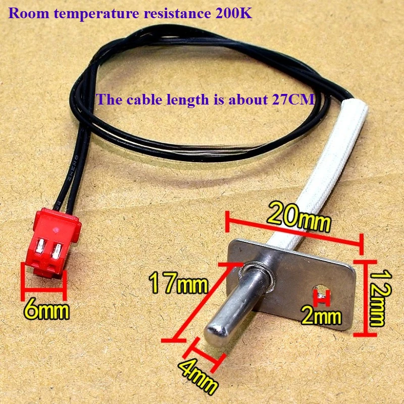 Suitable for air fryer, electric fryer, oven temperature control 100K/200K temperature sensor, temperature sensor probe
Suitable for air fryer, electric fryer, oven temperature control 100K/200K temperature sensor, temperature sensor probe