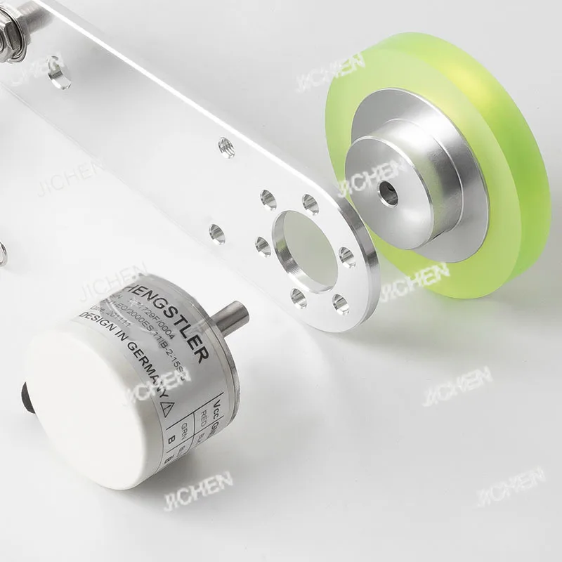 Encoder bracket Aluminum Polyurethane Industrial Encoder Wheel Measuring Wheel 40/50/60mm Aluminum Encoder Mounting Bracket